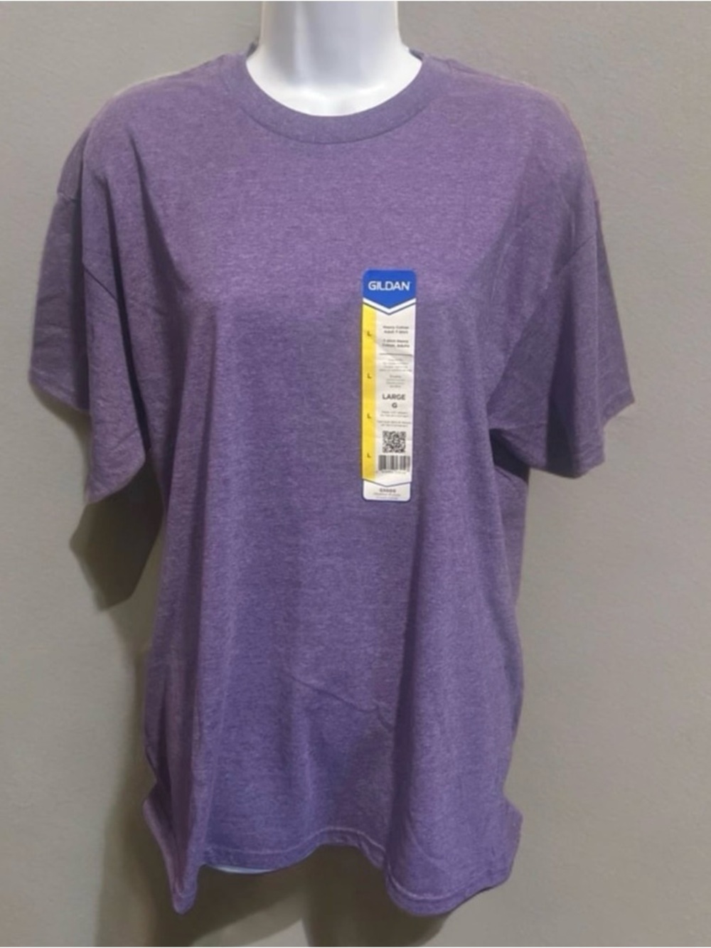 Gildan Heather Lavander T- Shirt Size Large